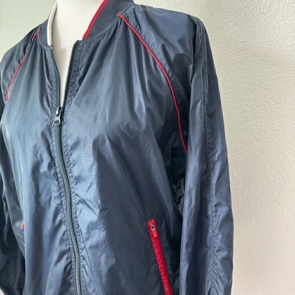 Tommy Hilfiger Blue Nylon Bomber Jacket Size XL